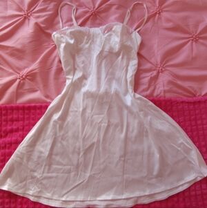 White Lace Backless Mini Dress •  White Mini Dress With Lace  • Backless Dress